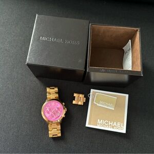 Michael Kors Pink & Gold watch